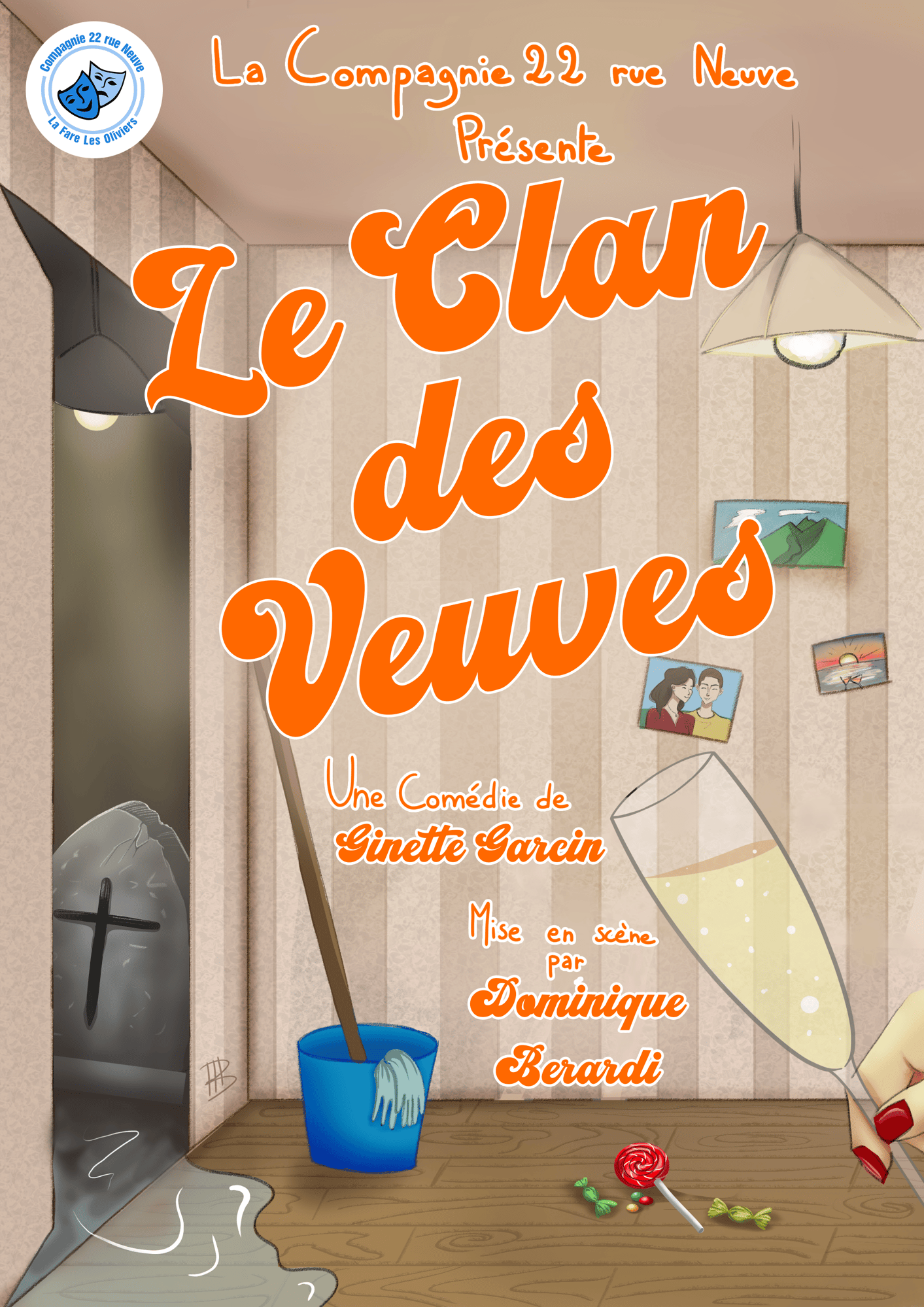 Cie 22 rue Neuve - Le Clan des veuves - Affiche